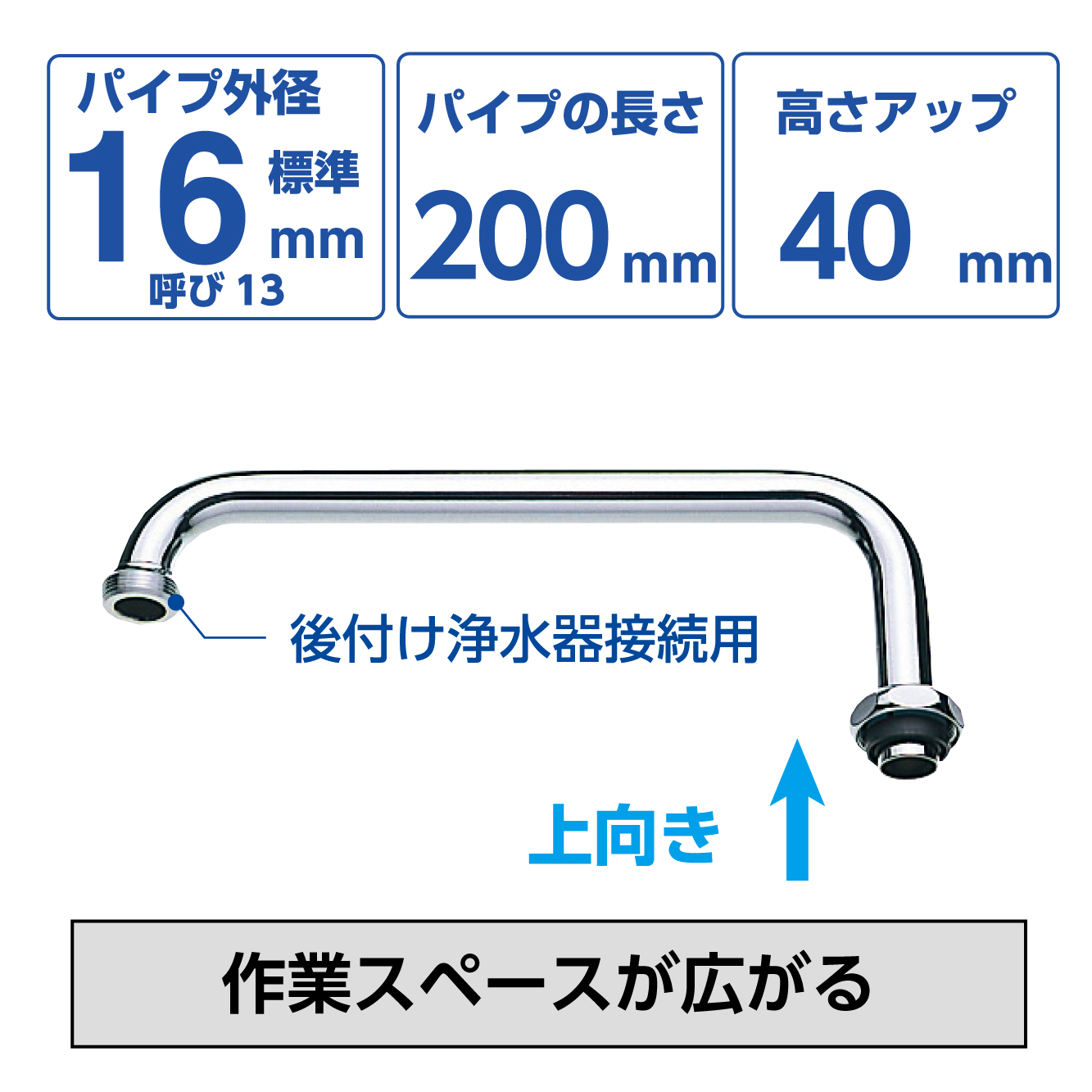 浄水器用パイプ PA235-60X-16