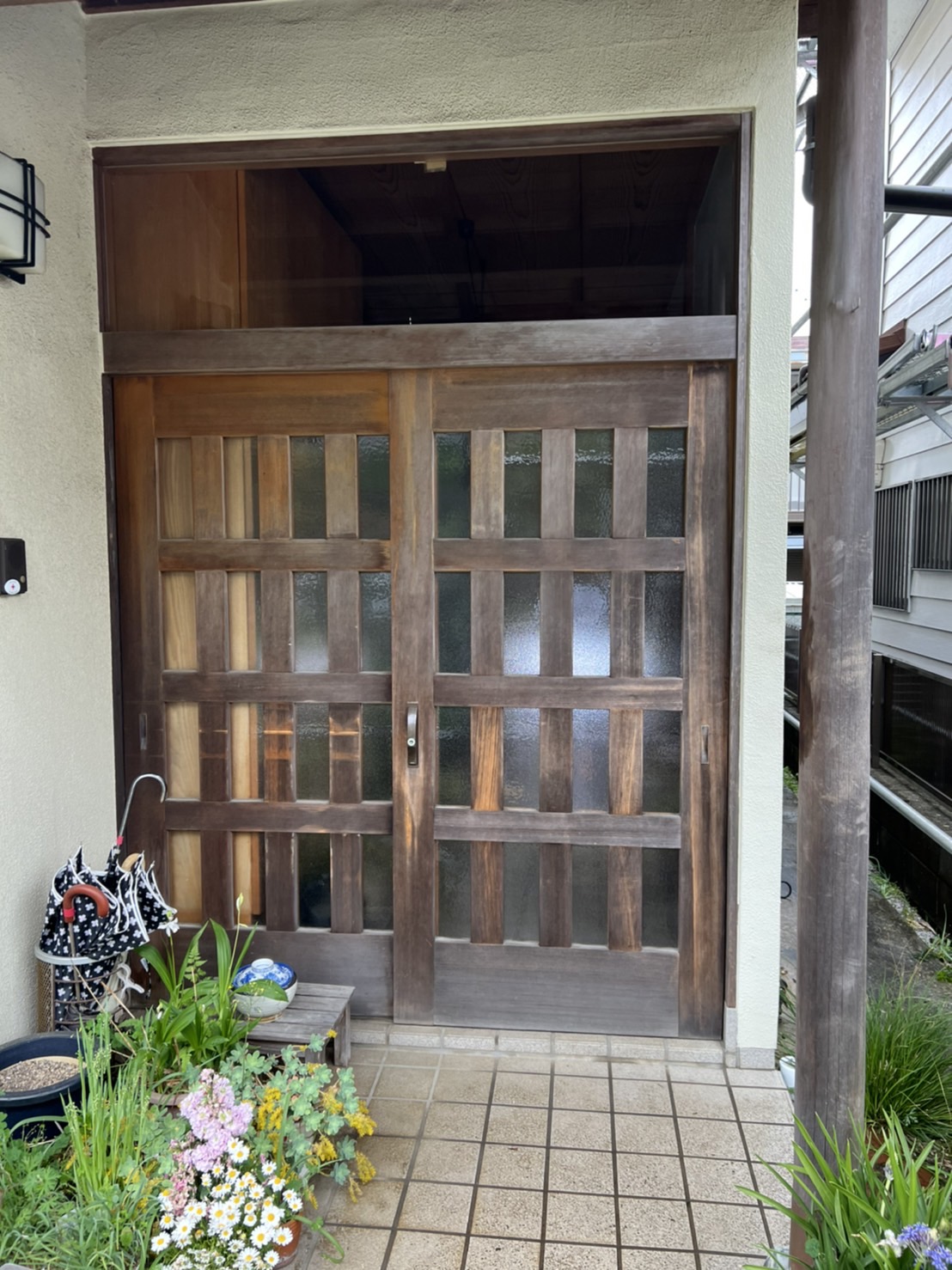 施工前の木製建具